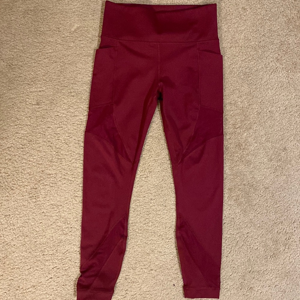 Burgundy Workout Leggings